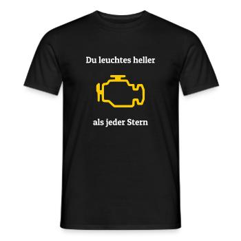 Car Saying Funny Engine Lamp Automotive - Men's T-Shirt - black - Front - AI Model Male 178 light (178cm)