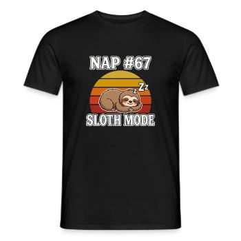 Sloth Nap 67 Meme Slang Sloth Fashion - Men's T-Shirt - black - Front - AI Model Male 178 light (178cm)