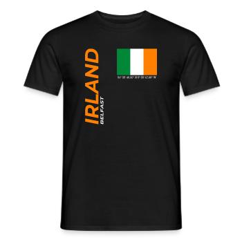 Belfast - Männer T-Shirt - Schwarz - Vorne - AI Model Male 178 light (178cm)
