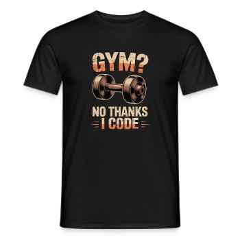 Funny graphics on the subject of programming - Men's T-Shirt - black - Front - AI Model Male 178 light (178cm)