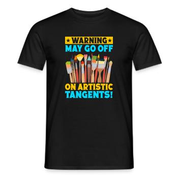 Funny Art Painter Artist Artistic Tangents Gift - Men's T-Shirt - black - Front - AI Model Male 178 light (178cm)