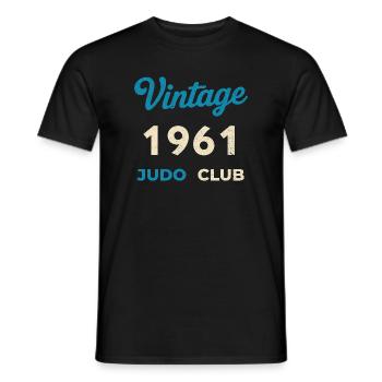 Vintage 1961 Judo Club Retro Geburtsjahr Geschenk - Männer T-Shirt - Schwarz - Vorne - AI Model Male 178 light (178cm)