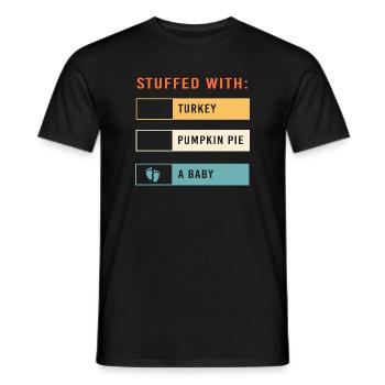 Thanksgiving Gender Reveal Mom-to-be - Men's T-Shirt - black - Front - AI Model Male 178 light (178cm)