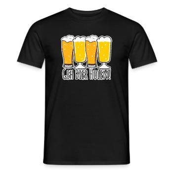 Geh Bier holen! - Männer T-Shirt - Schwarz - Vorne - AI Model Male 178 light (178cm)