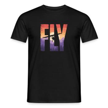 Flight into the sunset - Men's T-Shirt - black - Front - AI Model Male 178 light (178cm)