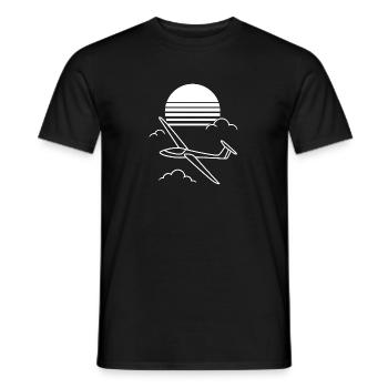 Segelflug am Sonnenuntergang - Männer T-Shirt - Schwarz - Vorne - AI Model Male 178 light (178cm)