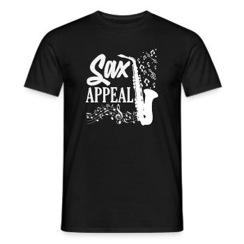 Partitions de saxophone Saxophone Appeal - T-shirt homme - noir - Devant - AI Model Male 178 light (178cm)