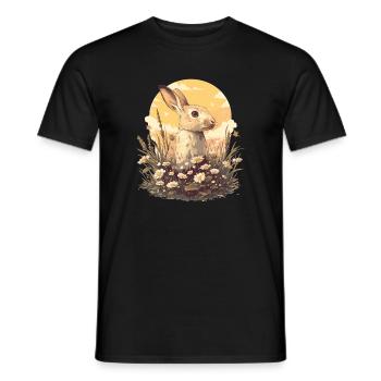 Bunny Bunny - Men's T-Shirt - black - Front - AI Model Male 178 light (178cm)