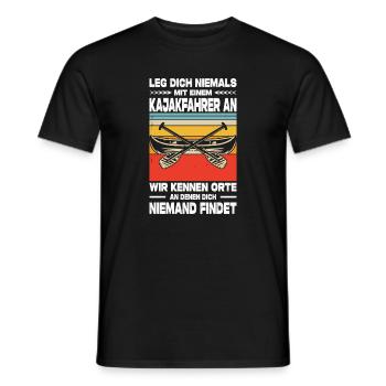 Kayaker Gifts Kayak Water Sports Outfits - Men's T-Shirt - black - Front - AI Model Male 178 light (178cm)