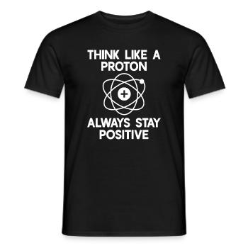 Pensez comme un Proton – restez toujours positif ! - T-shirt homme - noir - Devant - AI Model Male 178 light (178cm)