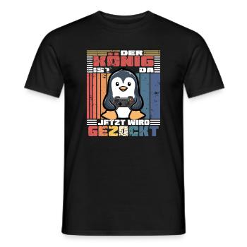 King wants to gamble - Men's T-Shirt - black - Front - AI Model Male 178 light (178cm)