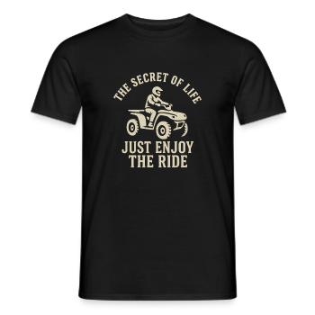 Vintage ATV Ride – Just Enjoy the Ride Design - Men's T-Shirt - black - Front - AI Model Male 178 light (178cm)