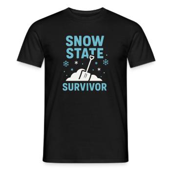 Cadeau de la vie dans l’État froid Glace - T-shirt homme - noir - Devant - AI Model Male 178 light (178cm)