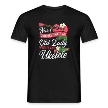 Hawaiian Ukulele Uke Grandma - Männer T-Shirt - Schwarz - Vorne - AI Model Male 178 light (178cm)
