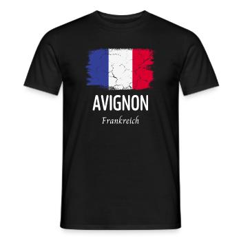 Avignon - Männer T-Shirt - Schwarz - Vorne - AI Model Male 178 light (178cm)
