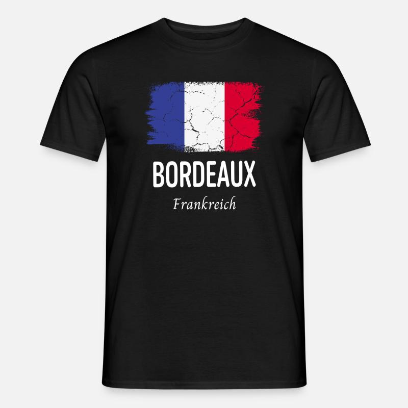 Bordeaux - Männer T-Shirt - Schwarz