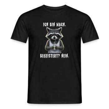 Ich bin wach begeistert nein Waschbär Morgenmuffel - T-shirt homme - noir - Devant - AI Model Male 178 light (178cm)