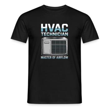 HVAC Technician Cooling Technology Gift Men Professionals - Men's T-Shirt - black - Front - AI Model Male 178 light (178cm)
