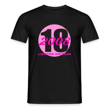 18. Geburtstag Limited Edition 2008 Jahrgang 2008 - Männer T-Shirt - Schwarz - Vorne - AI Model Male 178 light (178cm)