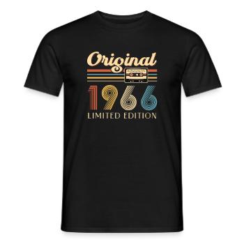 60e anniversaire 60e anniversaire Original 1966 - T-shirt homme - noir - Devant - AI Model Male 178 light (178cm)