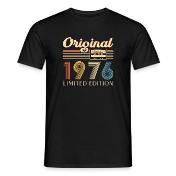 50e anniversaire 50e anniversaire Original 1976 - T-shirt homme - noir - Devant - AI Model Male 178 light (178cm)