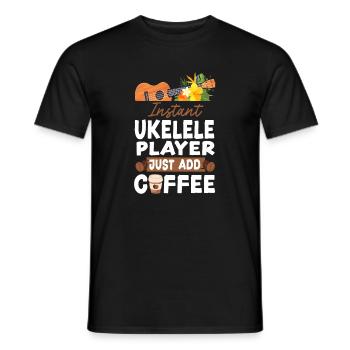 Hawaiian Ukulele Uke Coffee - Männer T-Shirt - Schwarz - Vorne - AI Model Male 178 light (178cm)