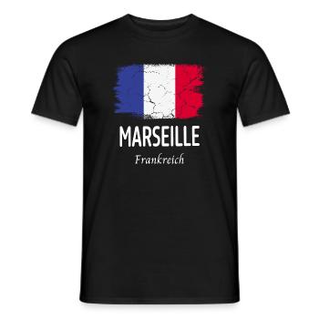 Marseille - Männer T-Shirt - Schwarz - Vorne - AI Model Male 178 light (178cm)