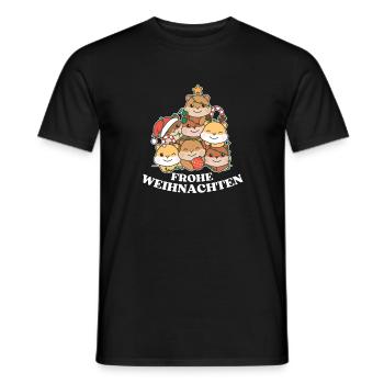 Joyeux Hamster de Noël Hamster de la veille de Noël Hamster - T-shirt homme - noir - Devant - AI Model Male 178 light (178cm)