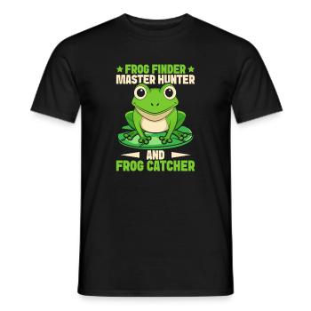 Frog Catcher Frog Finder Master Hunter Frog - Männer T-Shirt - Schwarz - Vorne - AI Model Male 178 light (178cm)
