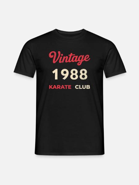 Vintage 1988 – Karate Club Retro Geburtsjahr - Männer T-Shirt - Schwarz