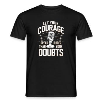 Poetry Slam Speak Loud Slam Poetry - Men's T-Shirt - black - Front - AI Model Male 178 light (178cm)