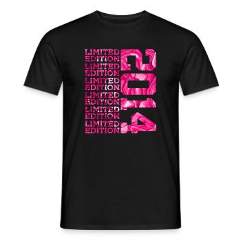 ÉDITION LIMITÉE 2014 12 ANS PINK 12E ANNIVERSAIRE - T-shirt homme - noir - Devant - AI Model Male 178 light (178cm)
