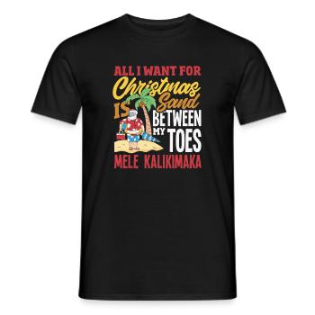 Mele Kalikimaka Hawaiian Christmas - Men's T-Shirt - black - Front - AI Model Male 178 light (178cm)