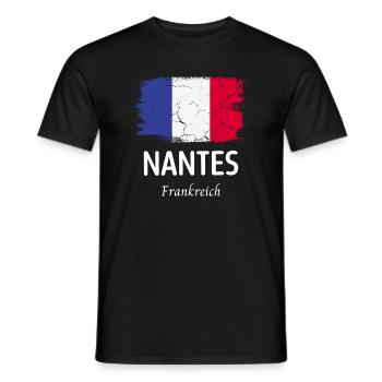 Nantes - Männer T-Shirt - Schwarz - Vorne - AI Model Male 178 light (178cm)