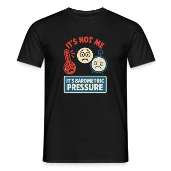 weather, drama, humor, gift, rain, snow - Men's T-Shirt - black - Front - AI Model Male 178 light (178cm)