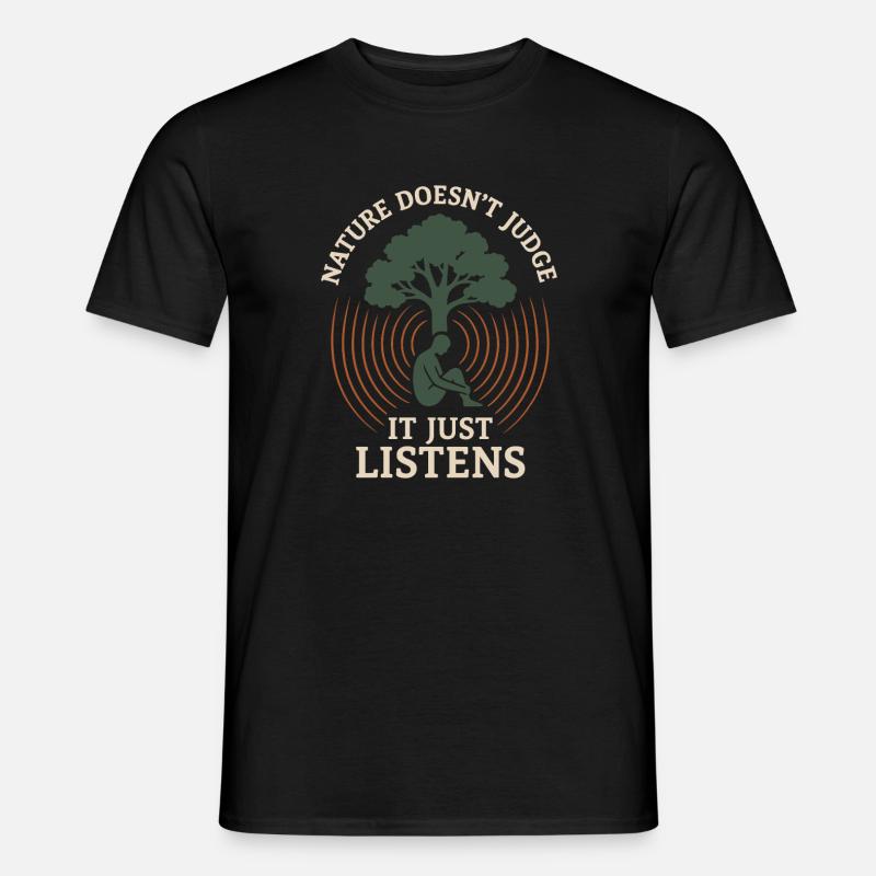 Forest Walk Overthinker Mental Reset - Men's T-shirt - black