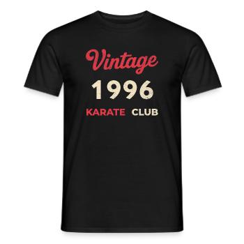 Vintage 1996 – Année de naissance rétro du Karate Club - T-shirt homme - noir - Devant - AI Model Male 178 light (178cm)