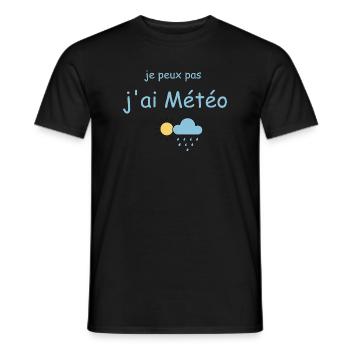 Ich kann nicht, ich habe Wetter. - Männer T-Shirt - Schwarz - Vorne - AI Model Male 178 light (178cm)