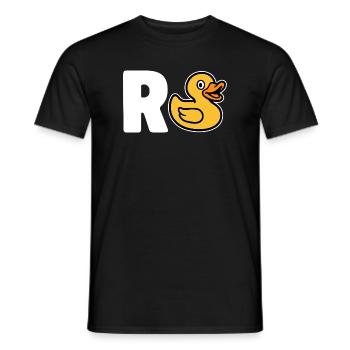 R Duck - Pension - Men's T-Shirt - black - Front - AI Model Male 178 light (178cm)