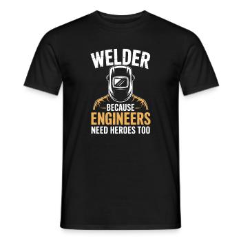Schweißer Spruch Beruf Lustiges Schweißer Geschenk - Männer T-Shirt - Schwarz - Vorne - AI Model Male 178 light (178cm)
