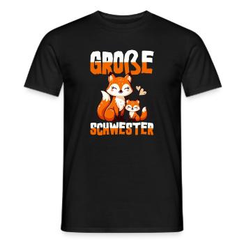 Große Schwester Fuchsliebhaber Geschwister - Männer T-Shirt - Schwarz - Vorne - AI Model Male 178 light (178cm)