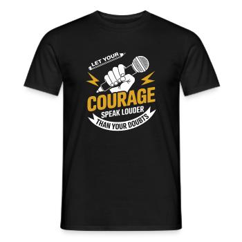 Poetry Slam Speak Loud Slam Poetry - Men's T-Shirt - black - Front - AI Model Male 178 light (178cm)
