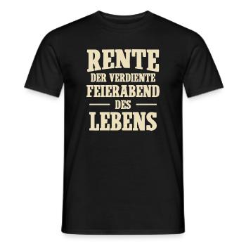 Pension the well-deserved end of life - Men's T-Shirt - black - Front - AI Model Male 178 light (178cm)
