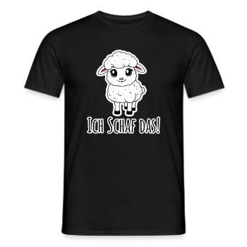 Je peux le faire! Le petit agneau a confiance en lui - T-shirt homme - noir - Devant - AI Model Male 178 light (178cm)