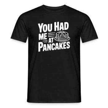Tu m’as eu aux pancakes - T-shirt homme - noir - Devant - AI Model Male 178 light (178cm)