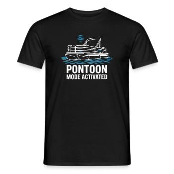 Été des bateaux pontoon activés en mode ponton - T-shirt homme - noir - Devant - AI Model Male 178 light (178cm)