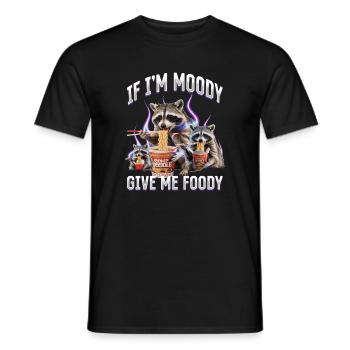 Funny Raccoon - Men's T-Shirt - black - Front - AI Model Male 178 light (178cm)