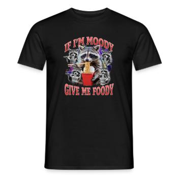 Funny Raccoon - Men's T-Shirt - black - Front - AI Model Male 178 light (178cm)