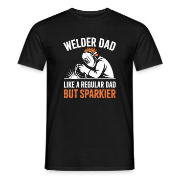 Soudeur qui dit profession, drôle de cadeau de soudeur, - T-shirt homme - noir - Devant - AI Model Male 178 light (178cm)