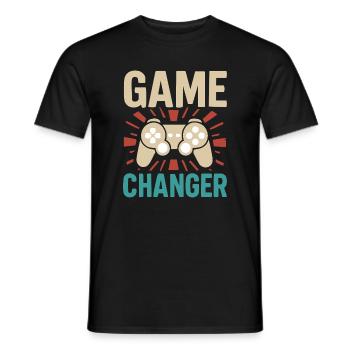 Retro Vintage Gaming - Men's T-Shirt - black - Front - AI Model Male 178 light (178cm)